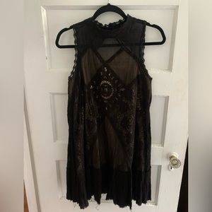 A Free people, sleeveless, open back, turtleneck dress